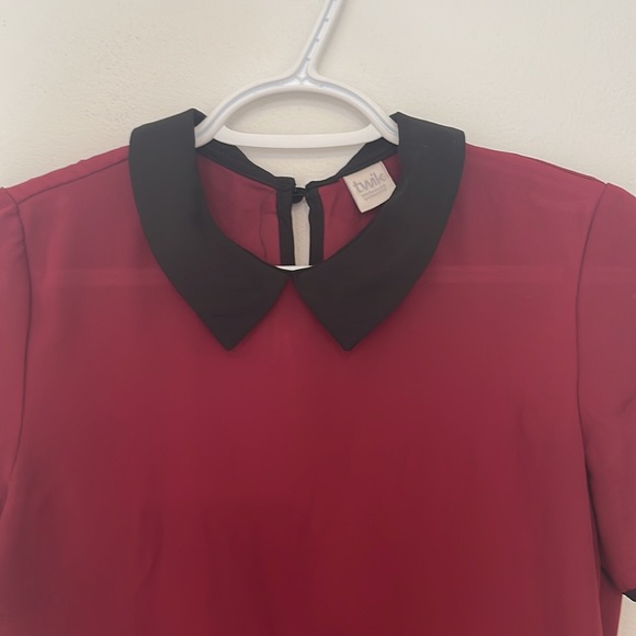 Simons red and black blouse t-shirt. TWIK size xs - Picture 2 of 4